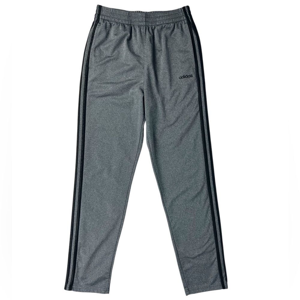 Adidas Youth Dark Grey Fleece Lined 3 Stripe Pants Sweatpants Size XL 18/20‎